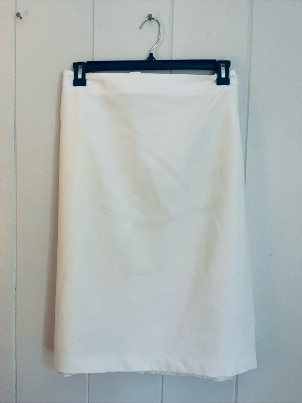 Ivory Pencil Skirt, Lined Elastic Waist, Office Work Classic, Size 18w, Nwt
